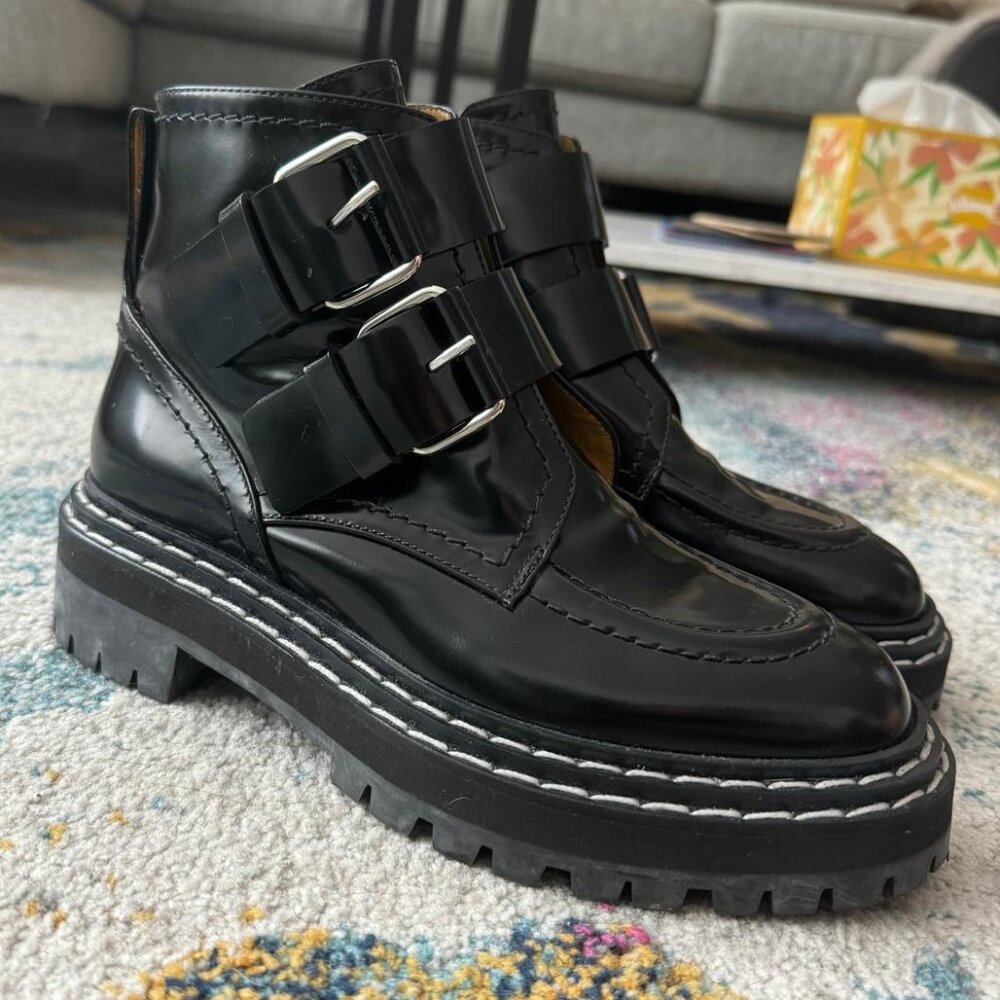 Proenza Schouler Lug Sole Platform Buckle Boots